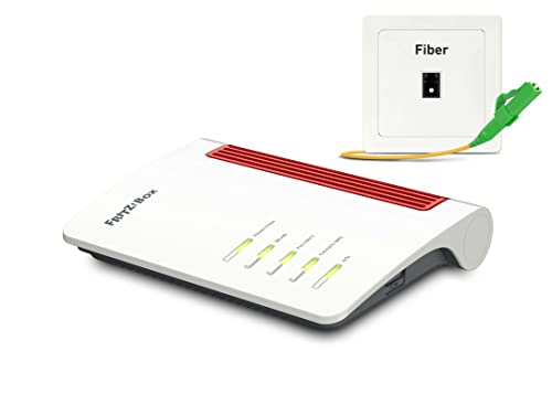 AVM Fritz!Box 5530 Fiber Edition International | Mesh Master | Wi-Fi 6 | 2400 Mbit/s (5 GHz) + 600 Mbit/s (2,4 GHz) | 2,5 Gigabitu LAN | 4X gigabitu-LAN | 2X USB 3.0 | AON + GPON