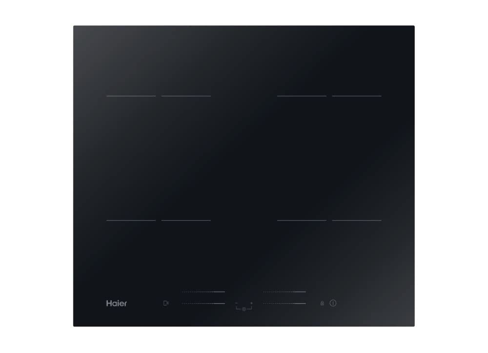 Haier SERIE 2 HAISJ64MC Indukcijas plīts virsma/Multi Slider vadība un Wi-Fi funkcija (hOn lietotne) / 4 gatavošanas zonas/Bezrāmja dizains/Melnā stikla
