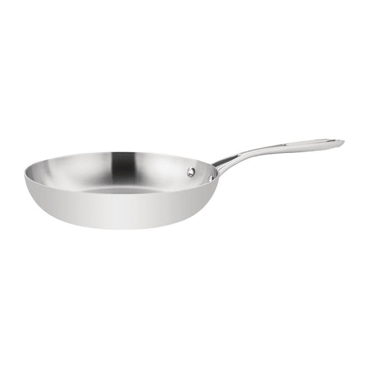 Vogue Tri Wall indukcijas cepšanas panna 24 cm - nerūsējošais tērauds, alumīnijs, saderīga ar visām plītīm