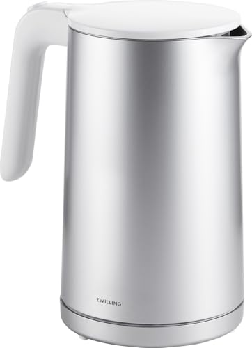 ZWILLING ENFINIGY tējkanna - nerūsējošā tērauda kaļķu filtrs, pārkaršanas aizsardzība, bezvadu, 1850W, 1,5L, sudraba