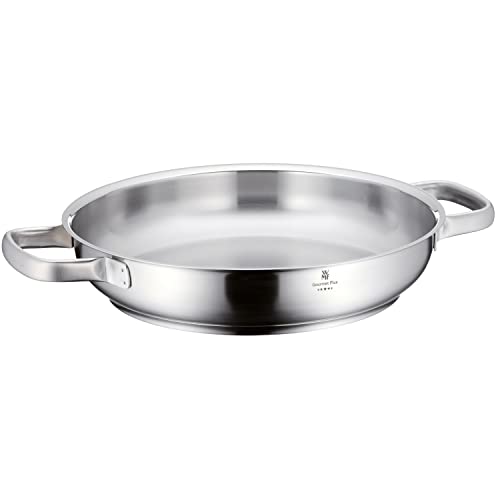 WMF Gourmet Plus 28 cm panna - indukcijai, bez pārklājuma, matēts Cromargan nerūsējošais tērauds, cepeškrāsnij piemērota