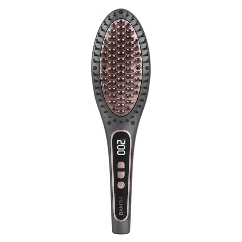 Cecotec keramikas un avokado ekstrakta izlīdzināšanas suka InstantCare Smooth Brush. Reālas joni, regulējama temperatūra 140 ºC - 220 ºC, visiem matu tipiem, digitālais displejs, automātiskās izslēgšanas sistēma.