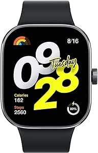 NK Redmi Watch 4 - 1.97" AMOLED display, heart rate monitor, 150+ sports modes, 20-day battery life, black.