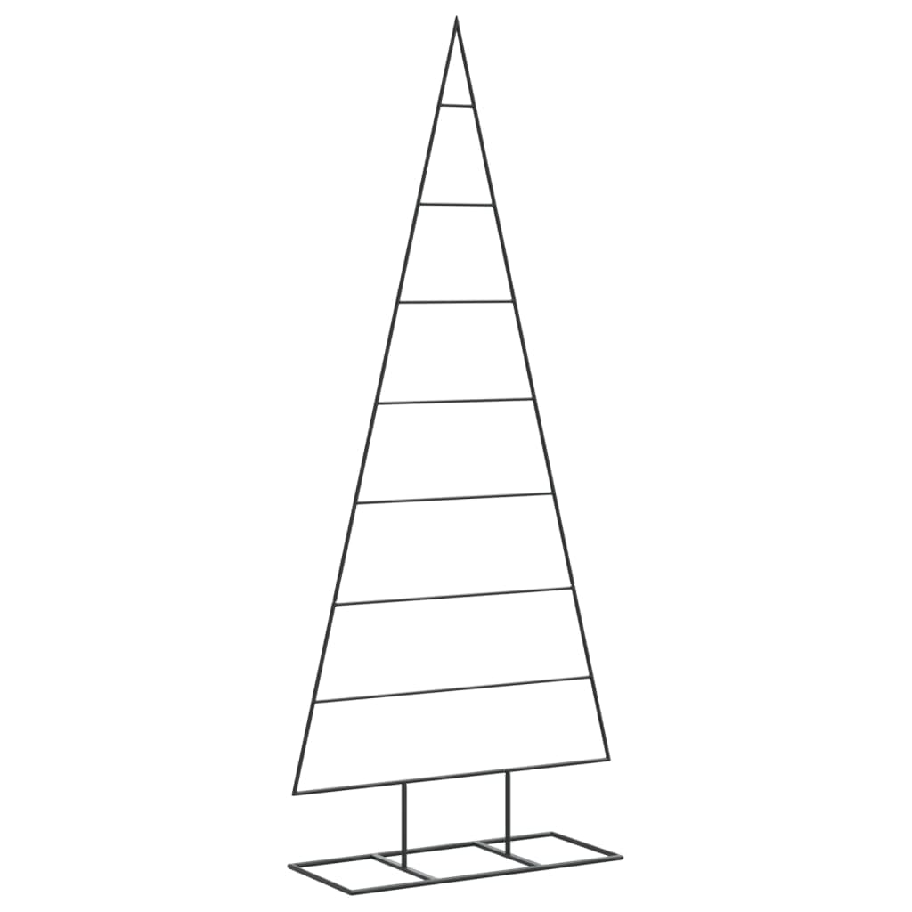 vidaXL metāla Ziemassvētku eglīte dekorēšanai, melna, 150 cm