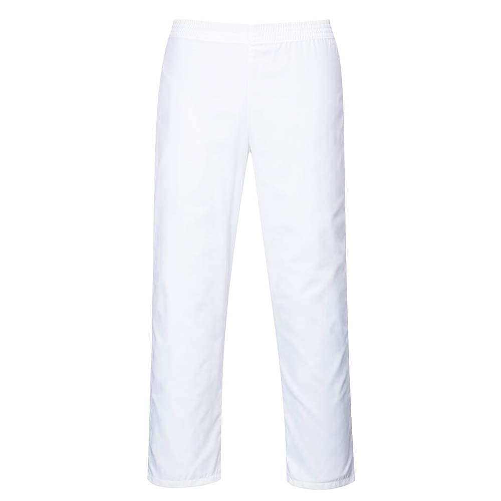 Maiznieka bikses Portwest 2208, baltas, no Polyester, ar 5 kabatām, mazgājamas, ar rāvējslēdzēju, vieglas, Medium izmērs