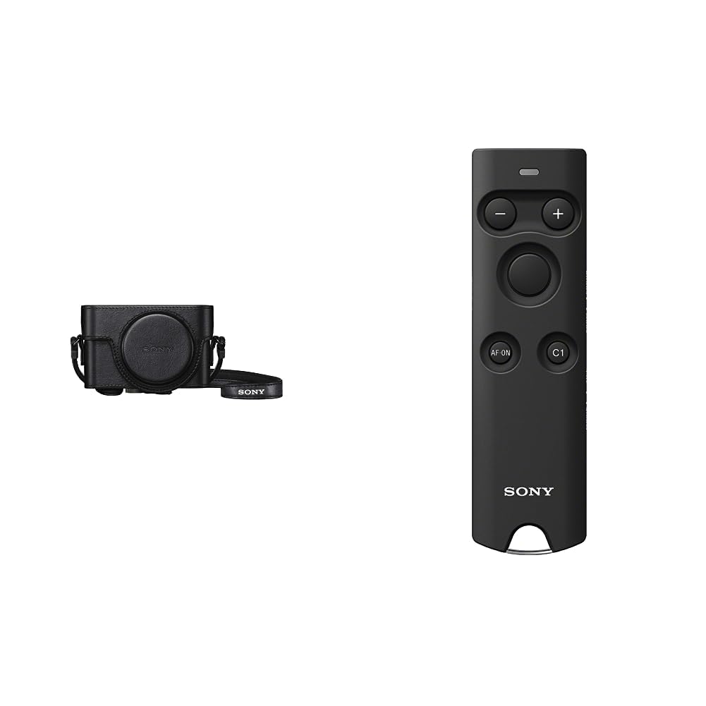 Sony LCJ-RXK aizsargapvalks RX100 sērijas kamerām un RMT-P1BT Bluetooth tālvadības pults (piemērots A6400, A7M3, A7RM3, RX100M7) melns