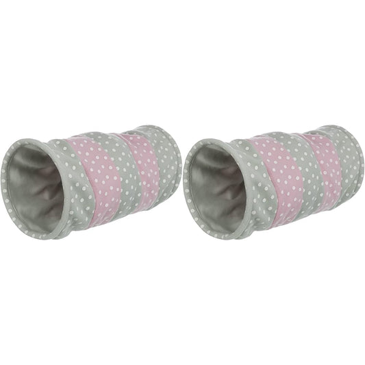 Spēļu tunelis Trixie 4291 no flīsa, ø 25 × 50 cm, pelēks/rozā, 2 gab.