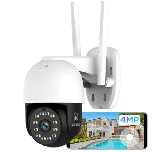 Atlantis 2K bezvadu āra Wi-Fi kamera, 4 Mpikseļi Full HD un sup: 2560x1440 vai 1920x1080 pie 25fps, motorizācija, IP64, 6 IR un 6 baltās LED gaismas dist. 12m, mikrofons, bezmaksas lietotne, A14-SC970-PT