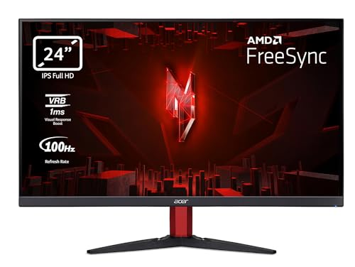Acer Nitro KG242YE - 23.8" Full HD gaming monitor, 100Hz, 4ms response, HDMI FreeSync, black.