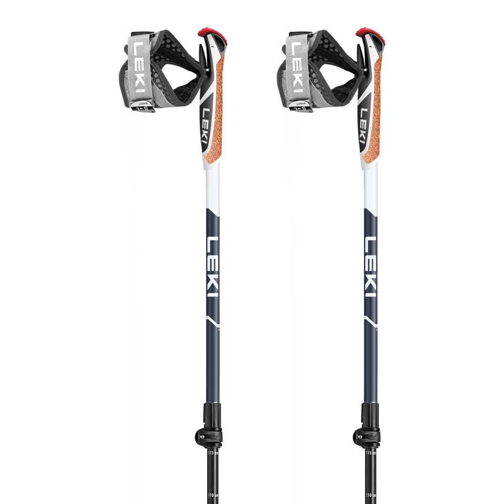 LEKI Smart Supreme nūjošanas nūjas, midnightblue-Dark metallic, 100-130cm