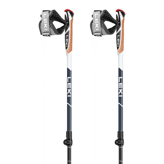 LEKI Smart Supreme nūjošanas nūjas, midnightblue-Dark metallic, 100-130cm