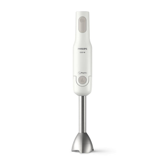 Philips Daily Collection ProMix rokas mikseris, intuitīvi vienkāršs, jaudīgs, 650 W, ergonomisks dizains, aizsardzība pret šļakatām asmeņu blokam, plastmasa/metāls (HR2534/00)