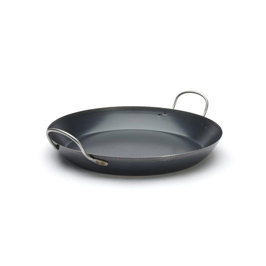 DE BUYER cepšanas panna - leģēts tērauds, zils, 47 cm, izturīga un efektīva cepšanai.