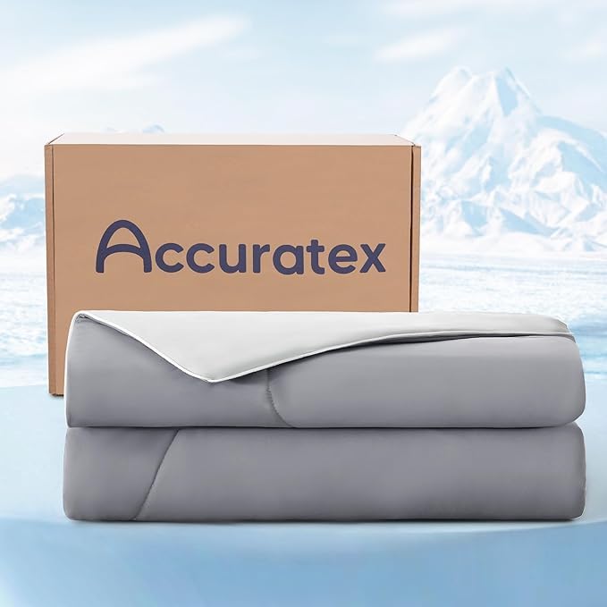 ACCURATEX dzesējoša sega 140×200 cm, vasaras sega karstiem gulētājiem, pelēka