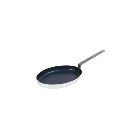 Vogue zivju panna ovāla 40cm - izturīga, nerūsējošā tērauda konstrukcija, ideāla cepšanai un grilēšanai.