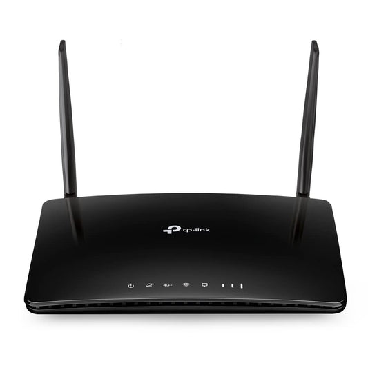 TP-Link Archer MR500 AC1200 LTE maršrutētājs Dualband 4G + Cat6-Gigabit-WLAN maršrutētājs (300 Mbit/s lejupielādē, Dualband, 300 Mbit/s 2.4GHz un 867Mbit/s 5GHz + brīvi konfigurējams LAN/WAN ports) melns