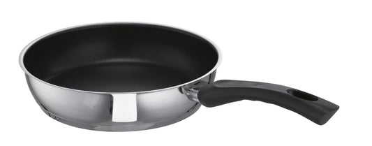 Schulte-Ufer Wega panna ar pārklājumu, 24 cm, nerūsējošais tērauds, sudraba-melna, izturīga un viegli tīrāma.