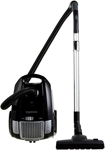Amazon Basics putekļsūcējs - jaudīgs 700 W, HEPA filtrs, ātruma kontrole, 3,0 L, melns, piemērots cietām un paklāju grīdām.