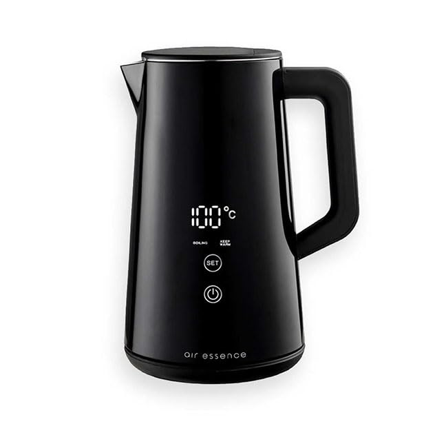 Air Essence LuminaTi PRO Wi Fi Electric Kettle - Black, smart features, quick boiling, sleek design.