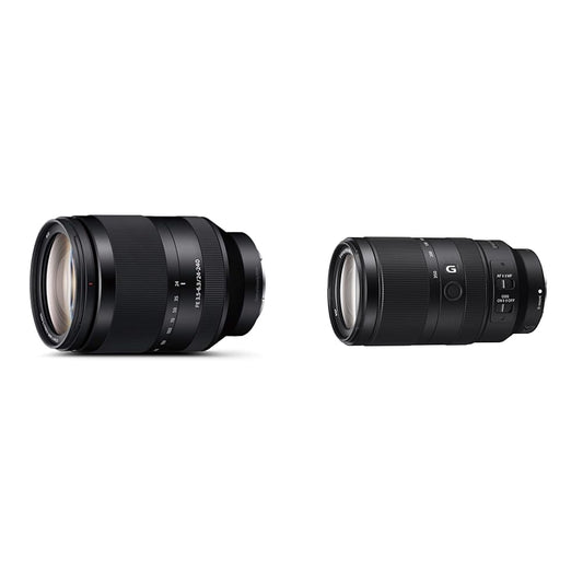 Sony FE 24-240 mm f/3.5-6.3 OSS | Pilna formāta, plaša leņķa, zoom objektīvs (SEL24240) & E 70-350mm f/4.5-6.3 G OSS | APS-C, super telezoom objektīvs (SEL70350G)