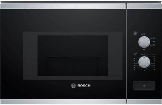 Bosch BFL520MS0 iebūvējamā mikroviļņu krāsns, kombinētais aparāts, 20 l, 800 W, melns, nerūsējošais tērauds