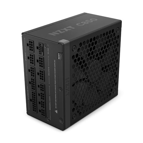 NZXT C850 Gold ATX 3.1 - Fully modular, quiet 850W PSU, 80 PLUS Gold, zero fan mode, black, 100% Japanese capacitors