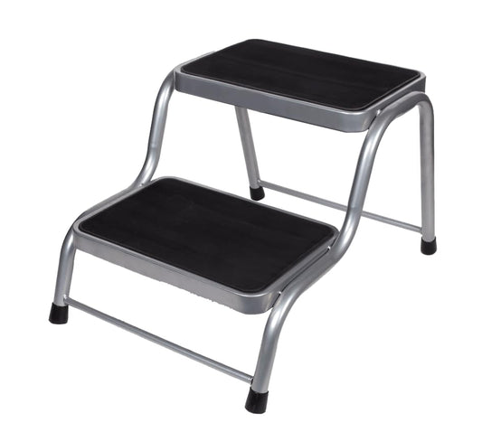 Divpakāpju kāpnes Happy Rhino Deluxe kemperim – pelēkas, 64 cm