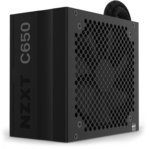 NZXT C650 Bronze - 650W ATX power supply, 80 Plus Bronze certified, semi-modular design, DC-DC technology, sleeved cables