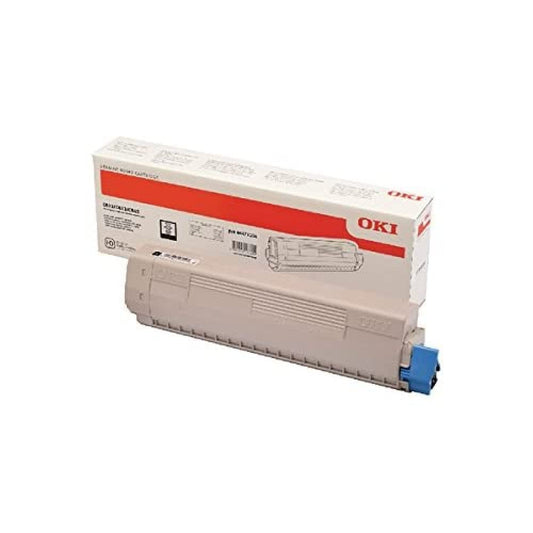 Oki TONERIS Melns C823/833/843 - High-capacity black toner, 7,000 pages, compatible with Oki printers.