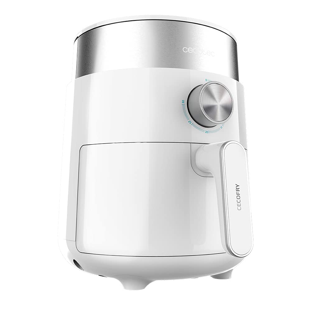 CecoFry karstā gaisa fritēšanas ierīce 2,5 L - 1200W, manuāla, kompakta, tikai viena karote eļļas, PerfectCook tehnoloģija, balta
