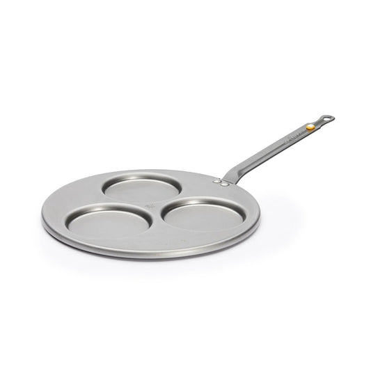 de Buyer Panna 3 bliniem MINERAL B - 27 cm diameter, silver, non-stick, ideal for crepes and pancakes