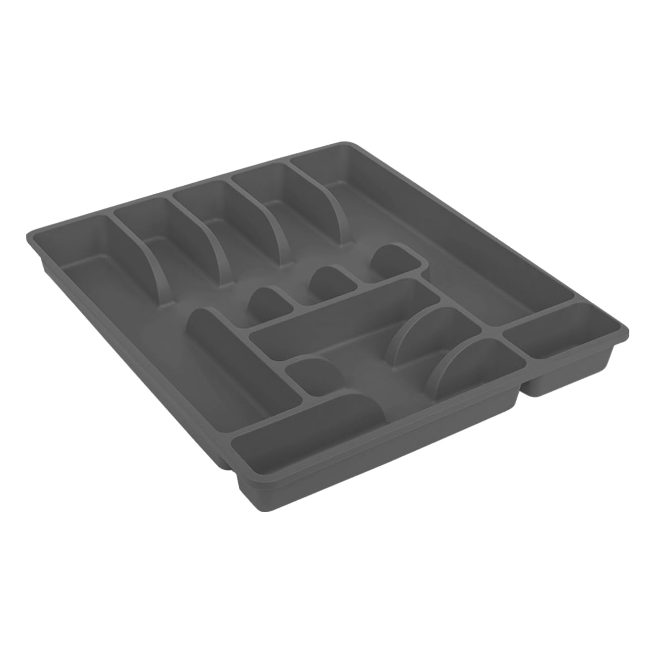 Galda piederumu organizators Engelland, 1 gab., ar 9 nodalījumiem, plastmasas ieliktnis, bez BPA, antracīta krāsā, 45 x 39 x 5 cm
