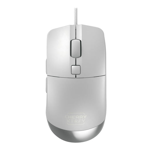 CHERRY XTRFY M50 - viegla vadu spēļu pele, ergonomiska forma, 5 profili, USB-A savienojums, balta.