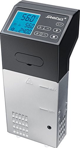 Steba SV 100 PROFESSIONAL Sous-Vide - 1500W, 7.5L/min pump, black stainless steel, precise cooking for gourmet meals.