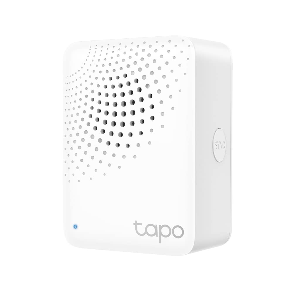 Tapo TP-Link Smart Hub H100 ar zvanu, balts, poga, sensoriem/slēdžiem, pieslēdz līdz 64 ierīcēm, 19 zvana signāli, nav saderīgs ar Kasa KE100