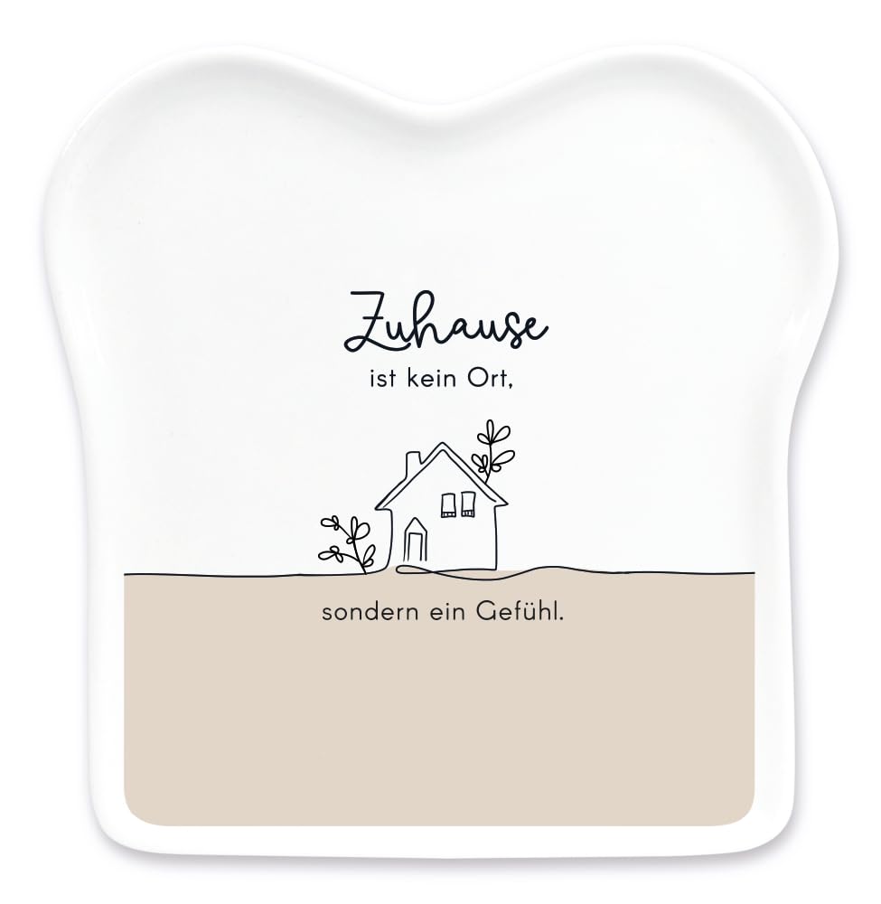 Grafikas darbnīca darbnīca tosta šķīvis ar teikumu porcelāns mājās, balts