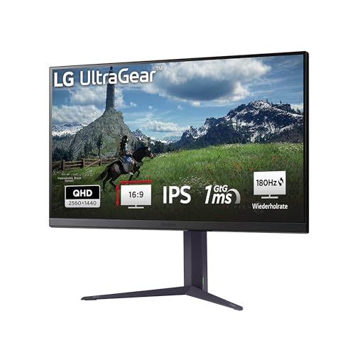 LG 32GS85QX-B.AEU UltraGear™ QHD Monitor - 32", 2560x1440, 1ms GtG, 180Hz, HDR10, G-Sync, FreeSync, Gray