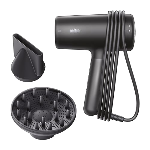 Braun matu fēns HD4.2, viegls profesionāls matu fēns ar difuzoru un žāvēšanas uzgali, Super-IONTEC tehnoloģija, 2100W HTDC motors ar 3 sildīšanas un 3 ātruma līmeņiem, BRHD425E