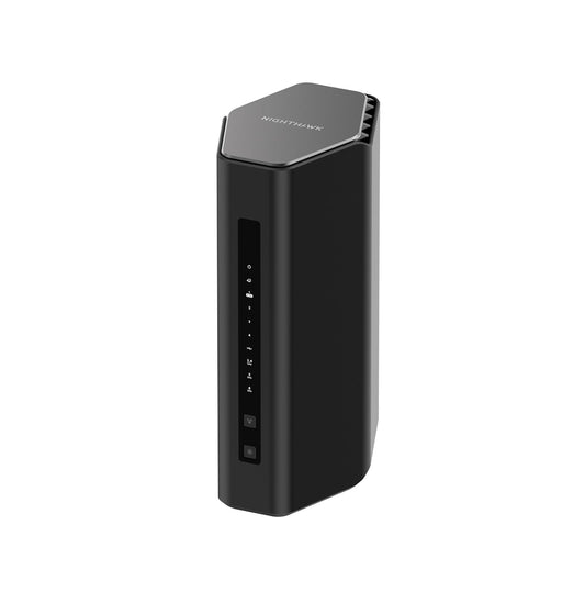 NETGEAR Nighthawk Tri-Band WiFi 7 maršrutētājs (RS500) Dual-Band optiskā šķiedra maršrutētājs |– BE12000 WLAN ātrums (līdz 12 GBit/s) – pārklājums līdz 230 m², 120 ierīces – 2,5-Gig interneta pieslēgums