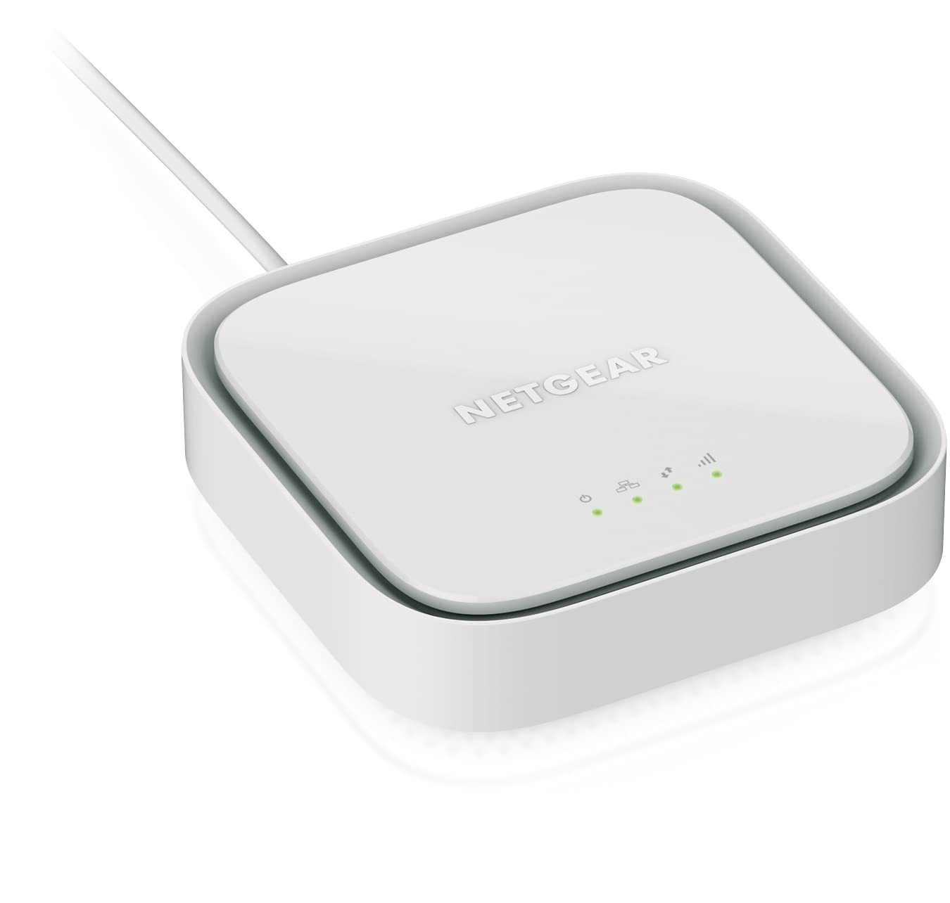 NETGEAR LTE modems 4G LM1200 (līdz 150 MBit/s lejupielādē, 2x Gigabit LAN/WAN porti, iebūvēts 4G LTE modems Cat4, saderīgs ar visām Eiropas SIM kartēm), balts