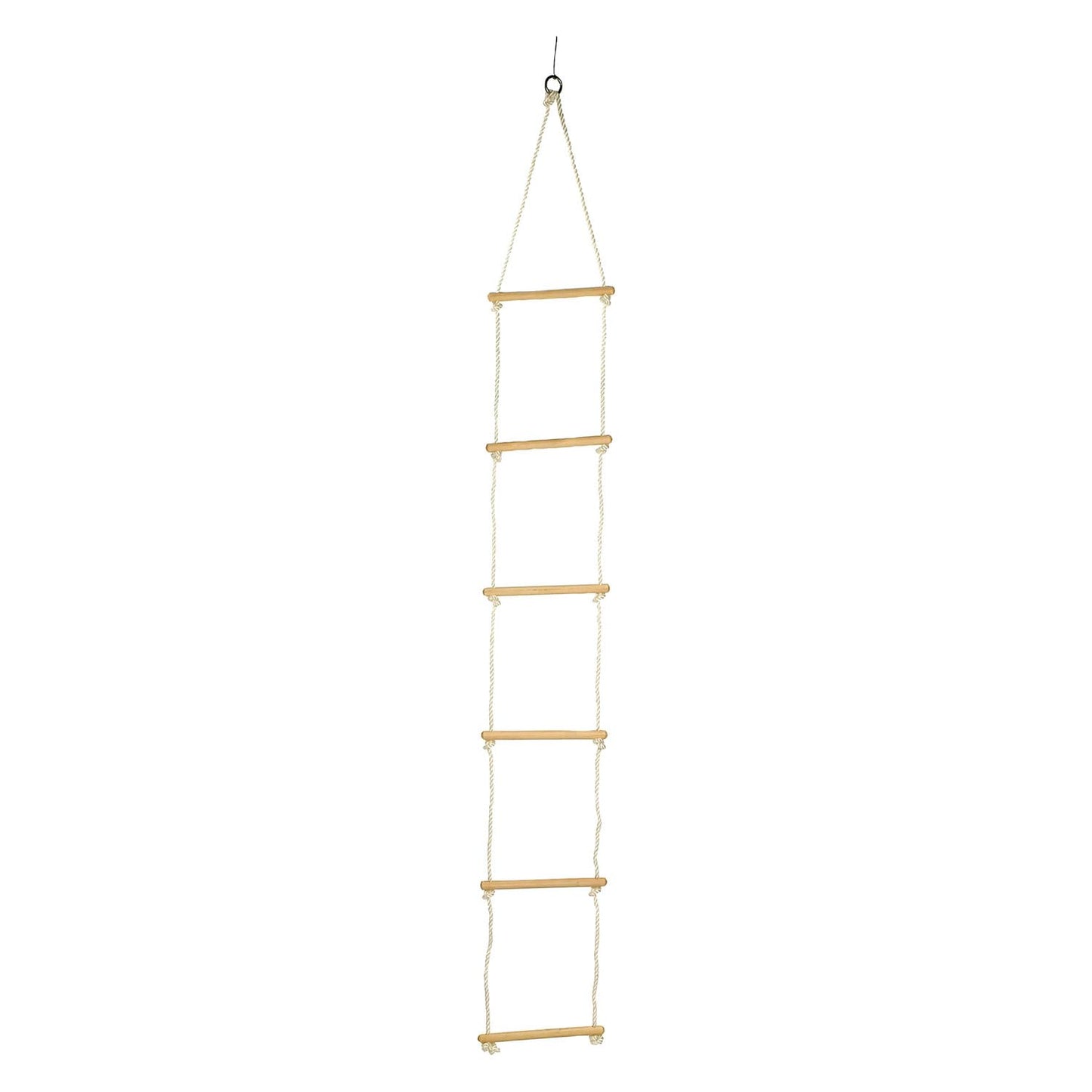 small foot virvju kāpnes ar sešiem koka pakāpieniem, 2 m, kāpelēšanas rotaļlieta lietošanai iekštelpās un ārā, līdz apm. 75 kg, 1048, brūna