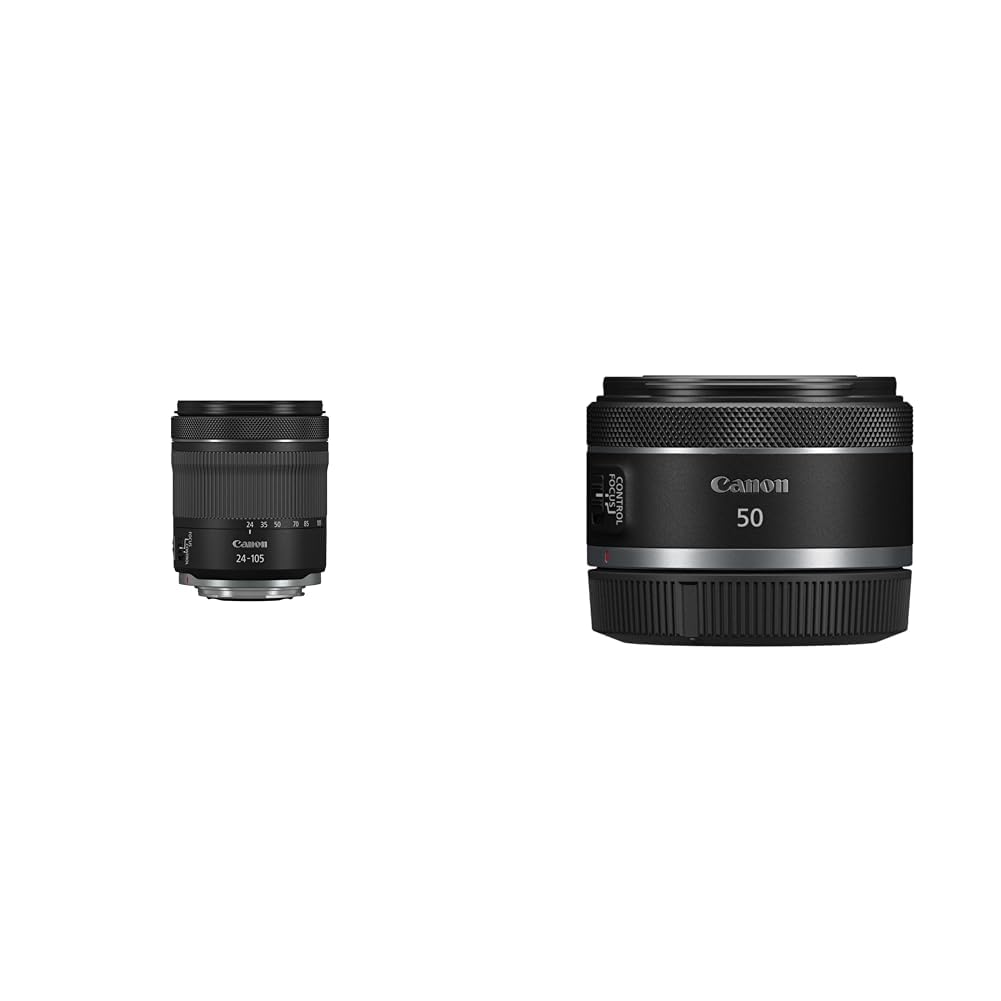 CANON objektīvs RF 24-105mm f/4-7.1 is STM un objektīvs RF 50mm f/1.8 STM