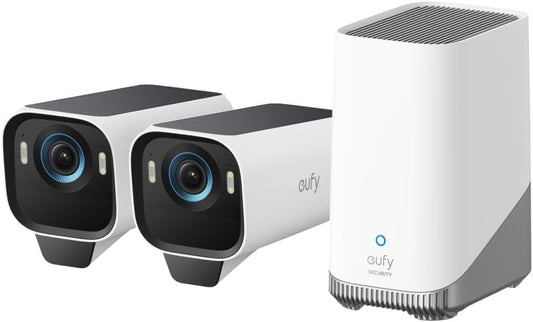 eufy Security eufycam 3 Pro 2+1 2-kameru komplekts, uzraudzības kamera ārā, uzraudzības sistēma