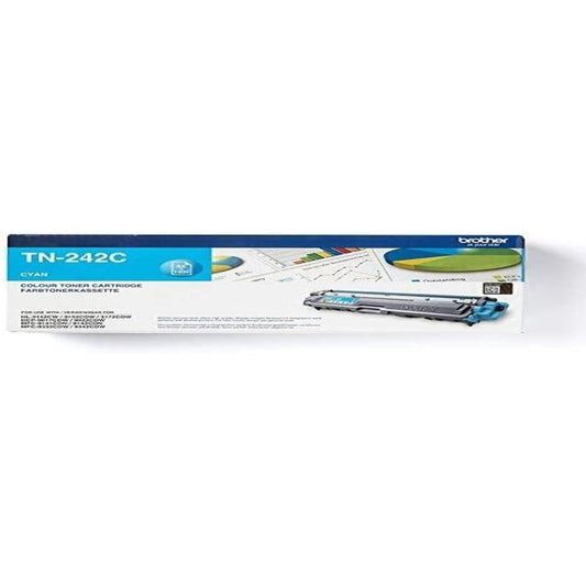 Brother TN242C - Original cyan toner cartridge for HL-3142CW, HL-3152CDW, DCP-9017CDW, MFC-9142CDN printers.