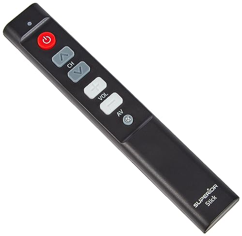 Stick Universal Lielās pogas tālvadības pults Lielās pogas - Universālā tālvadības pults Superior Electronics SUPTLB003, melna