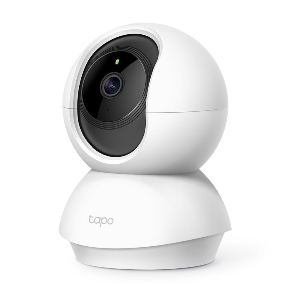 Iekštelpu Wi‑Fi novērošanas kamera Tapo TP-Link C200 360°, FHD 1080P, nakts redzamība, kustības noteikšana, divvirzienu audio, saderīga ar Alexa un Google Assistant, bērniem/mājdzīvniekiem