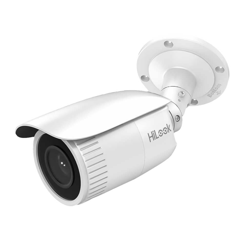 HiLook IPC-B650H-Z 5 MP Full HD PoE ONVIF tīkla laikapstākļiem izturīga uzraudzības kamera ar variabla fokusa objektīvu, balta