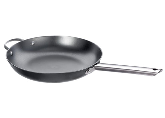 Schulte-Ufer Iron-Star 1450-30 pan - 30 cm, raw iron, ergonomic handle, 3.00 l capacity, ideal for cooking.