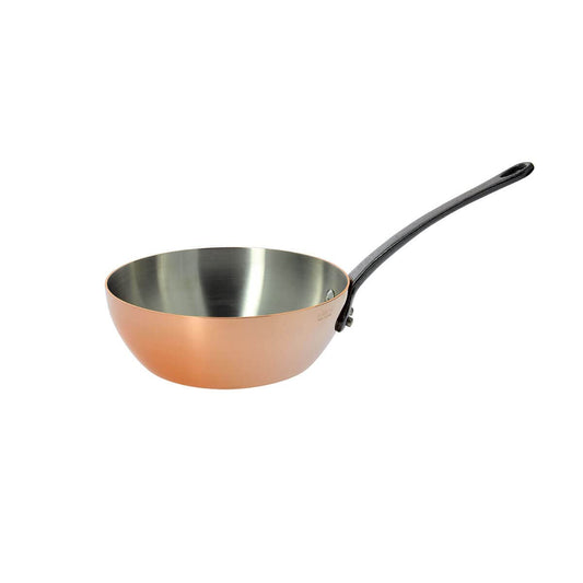 De Buyer 6464.24 Sauté Pan - Stainless steel, 24 cm, durable, silver finish, ideal for sautéing and frying.