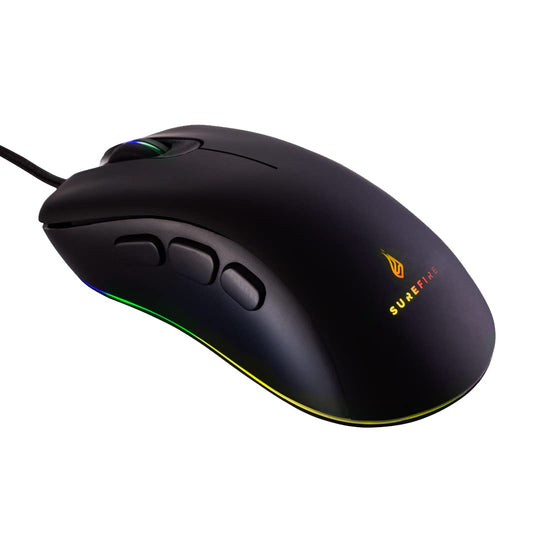 SureFire Condor Claw Gaming Mouse - RGB lighting, 6400 DPI, 8 programmable buttons, USB 3.2 GEN 1, compatible with PC and consoles